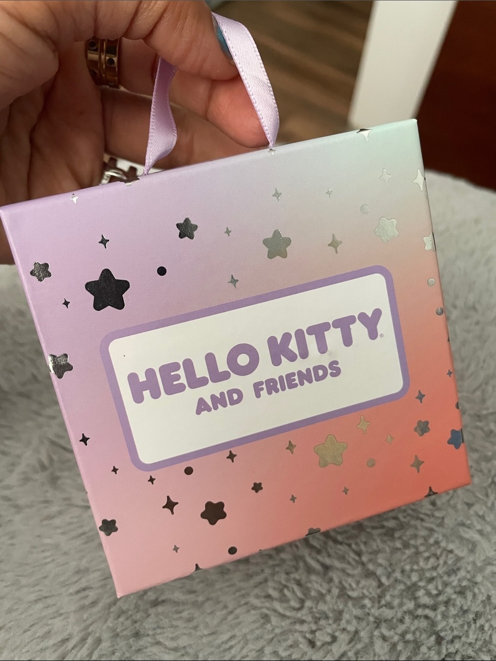 Hello Kitty Gold and White Enamel Bracelet with Pink Bow Accent - Picture 7 of 8